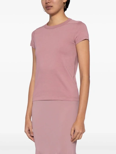 Rick Owens Women Cropped Level T-shirt In 63 Dusty Pink