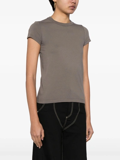 Rick Owens Women Cropped Level T-shirt In 34 Dust