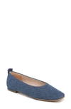 Franco Sarto Ariel Ballet Flat In Denim Blue