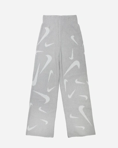 Nike Phoenix Cozy Bouclé Women&#39;s High-waisted Wide-leg Knit Pants In Grey