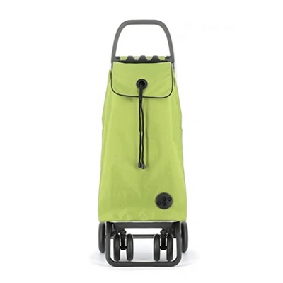 Rolser I-max Mf 4 Wheel 2 Swivelling Foldable Shopping Trolley - Lime In Green