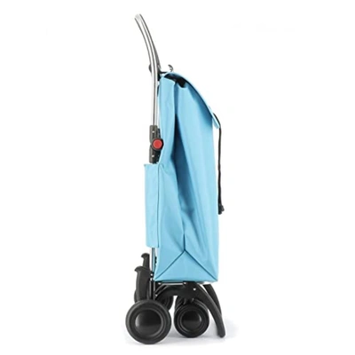 Rolser I-max Mf 4 Wheel 2 Swivelling Foldable Shopping Trolley - Light Blue