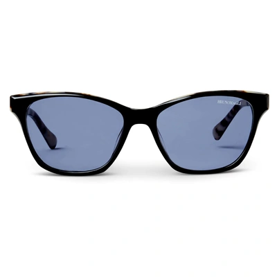 Bruno Magli Cat Eye Sunglass In Pink Acetate In Black