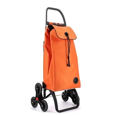 Rolser I-max Mf 6 Wheel Stair Climber Foldable Shopping Trolley - Naranja In Orange