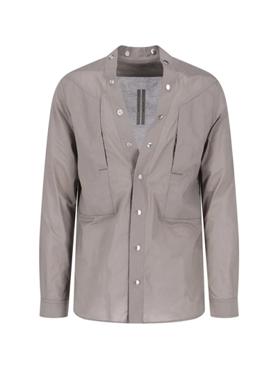 Rick Owens 'larry' Shirt In Beige