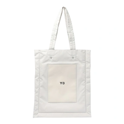 Y-3 Logo-print Padded Tote Bag In White