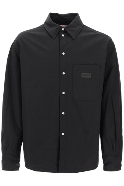 Kenzo Overshirt Imbottita In Black