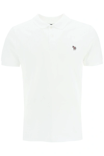 Ps By Paul Smith Organic Cotton Slim Fit Polo Shirt In White