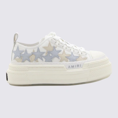 Amiri White & Blue Platform Stars Court Low Trainers