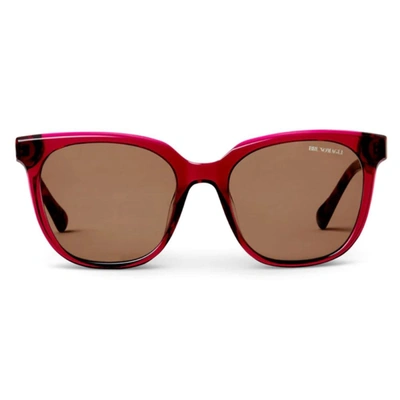 Bruno Magli Mona Sunglass In Red + Tortoise Acetate