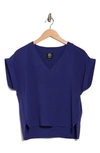 Bobeau Airflow V-neck Top In Cobalt