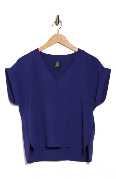 Bobeau Airflow V-neck Top In Cobalt