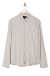 Lucky Brand Mason Workwear Button-up Shirt In Gray Violet