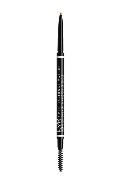 Nyx Micro Brow Pencil Vegan Eyebrow Pencil In Blonde