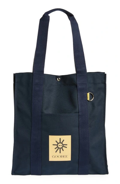 Goodee Medium Bassi Recycled Pet Canvas Market Tote In Blue
