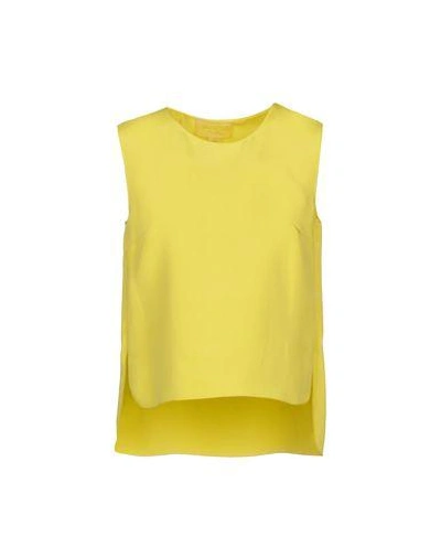 Giambattista Valli Silk Top In Yellow