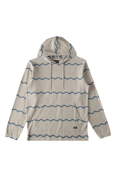 Billabong Flecker Stripe Jacquard Cotton Hoodie In Chino