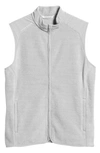 Peter Millar Fade Zip-up Fleece Vest In Gale Grey