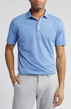 Peter Millar Crown Crafted Mood Mesh Performance Polo In Blue Pearl