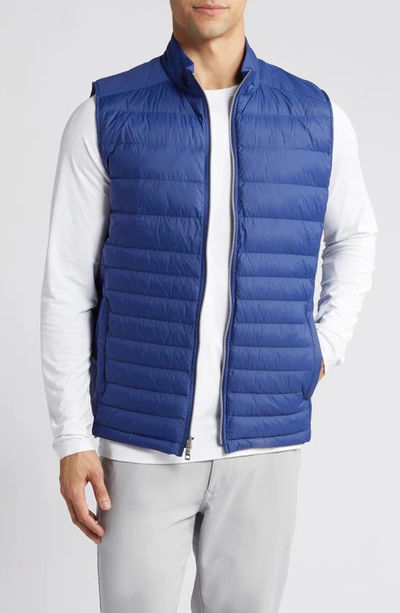 Peter Millar Crown Elite Quilted Waistcoat In Atlantic Blue