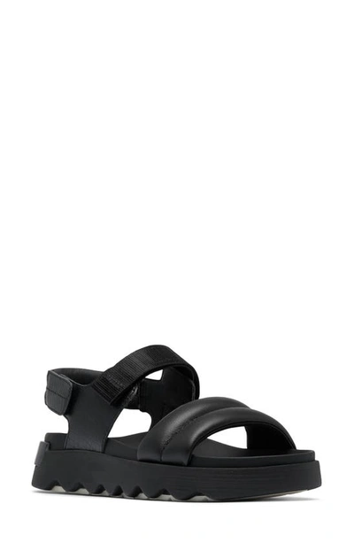 Sorel Viibe Slingback Sandal In Black/ Black