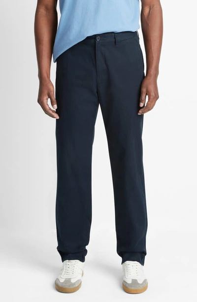 Vince Relaxed Cotton Chino Pants In Blue