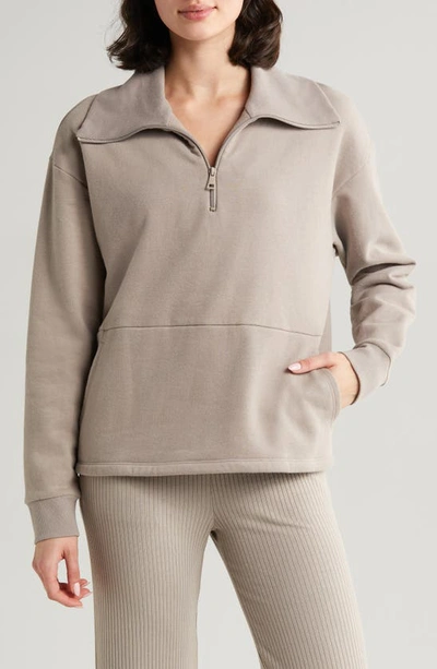 Beyond Yoga Trek Half Zip Pullover In Birch