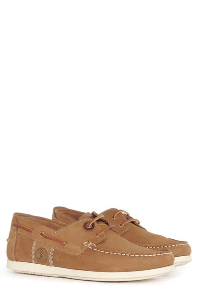 Barbour Wake Boat Shoe In Taupe