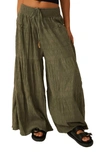 Free People Free-est In Paradise Wide Leg Pants In Dried Basil