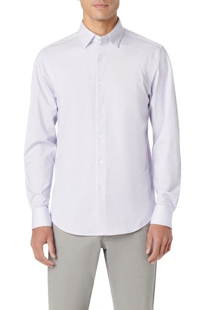 Bugatchi Jules Ooohcotton® Dot Print Button-up Shirt In Lilac