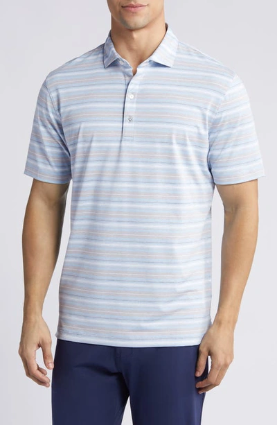 Johnnie-o Coope Stripe Performance Golf Polo In Seal