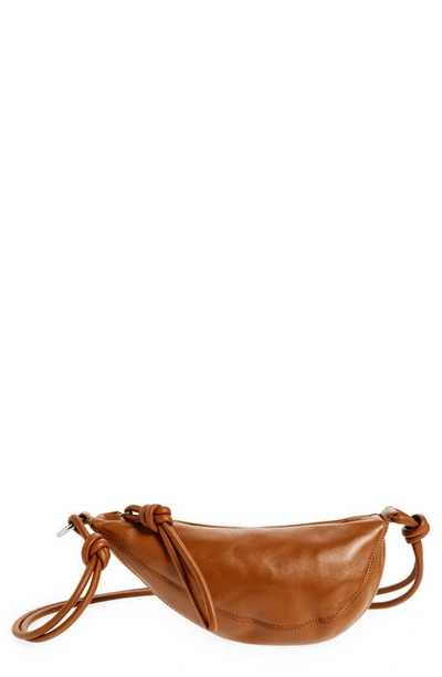 Dries Van Noten Bombe Leather Sling Bag In Tan