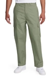 Nike Club Stretch Cotton Cargo Pants In Oil Green/ Oil Green