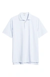 Peter Millar Drum Stripe Performance Jersey Polo In White