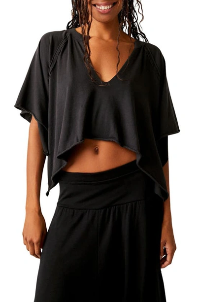 Fp Movement Reflect Relaxed Crop Top In Black