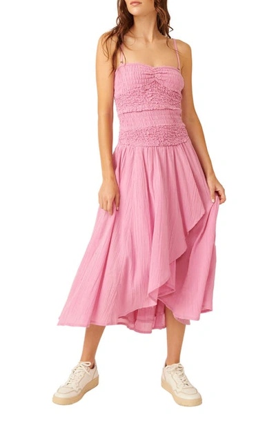 Free People Sparkling Moment Cotton Midi Sundress In Sugar Magnolia