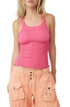 Free People Rib Racerback Tank Top In Pink