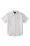 Billabong All Day Solid Short Sleeve Button-down Shirt In Chino