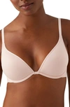 B.tempt'd By Wacoal Cotton To A Tee Underwire Plunge T-shirt Bra In Rose Smoke
