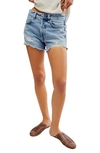 Free People Now Or Never Denim Shorts In Moon Child