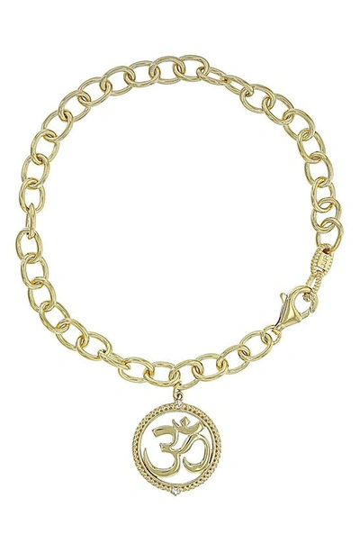 Judith Ripka Om Charm Bracelet In Gold