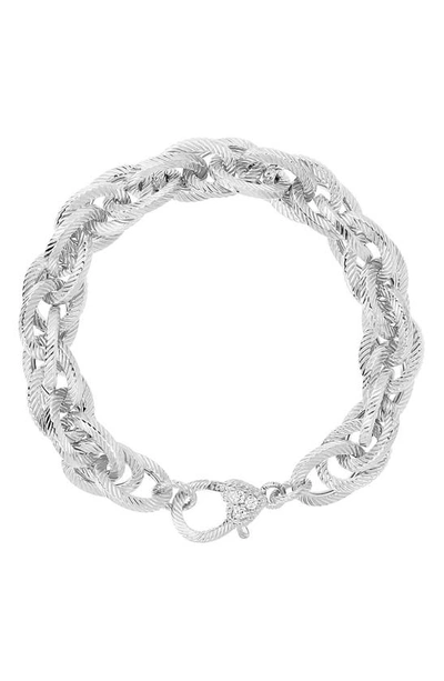 Judith Ripka Bold Link Bracelet In Silver