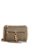 Rebecca Minkoff Mini Mac Nubuck Convertible Crossbody Bag - Green In Olive