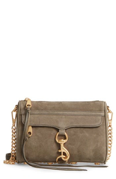 Rebecca Minkoff Mini Mac Nubuck Convertible Crossbody Bag - Green In Olive