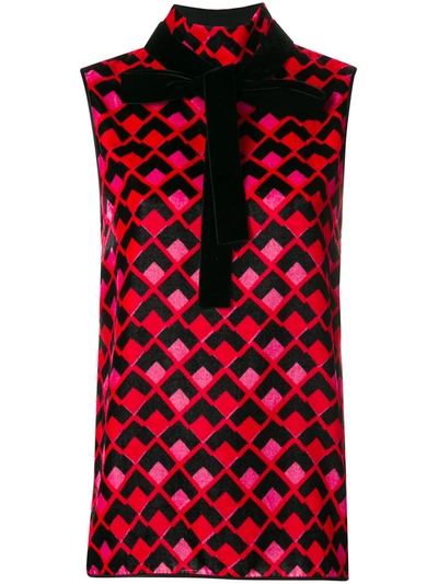 Rochas Sleeveless Blouse In Red