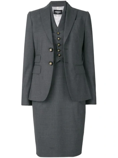 Dsquared2 Classic Skirt Suit - Grey