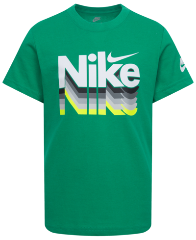 Nike Kids' Toddler Boys Retro Fader Crew Neck T-shirt In Stadium Green