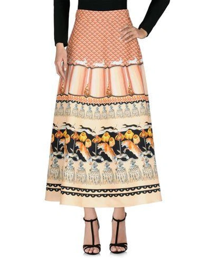 Temperley London Long Skirts In Pastel Pink