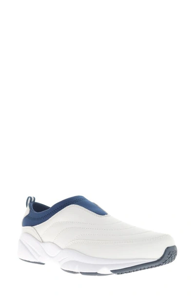 Propét Stability Slip-on Sneaker In White/ Navy