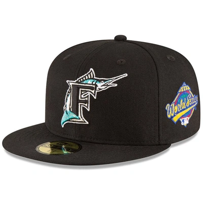 New Era Black Florida Marlins 1997 World Series Wool 59fifty Fitted Hat